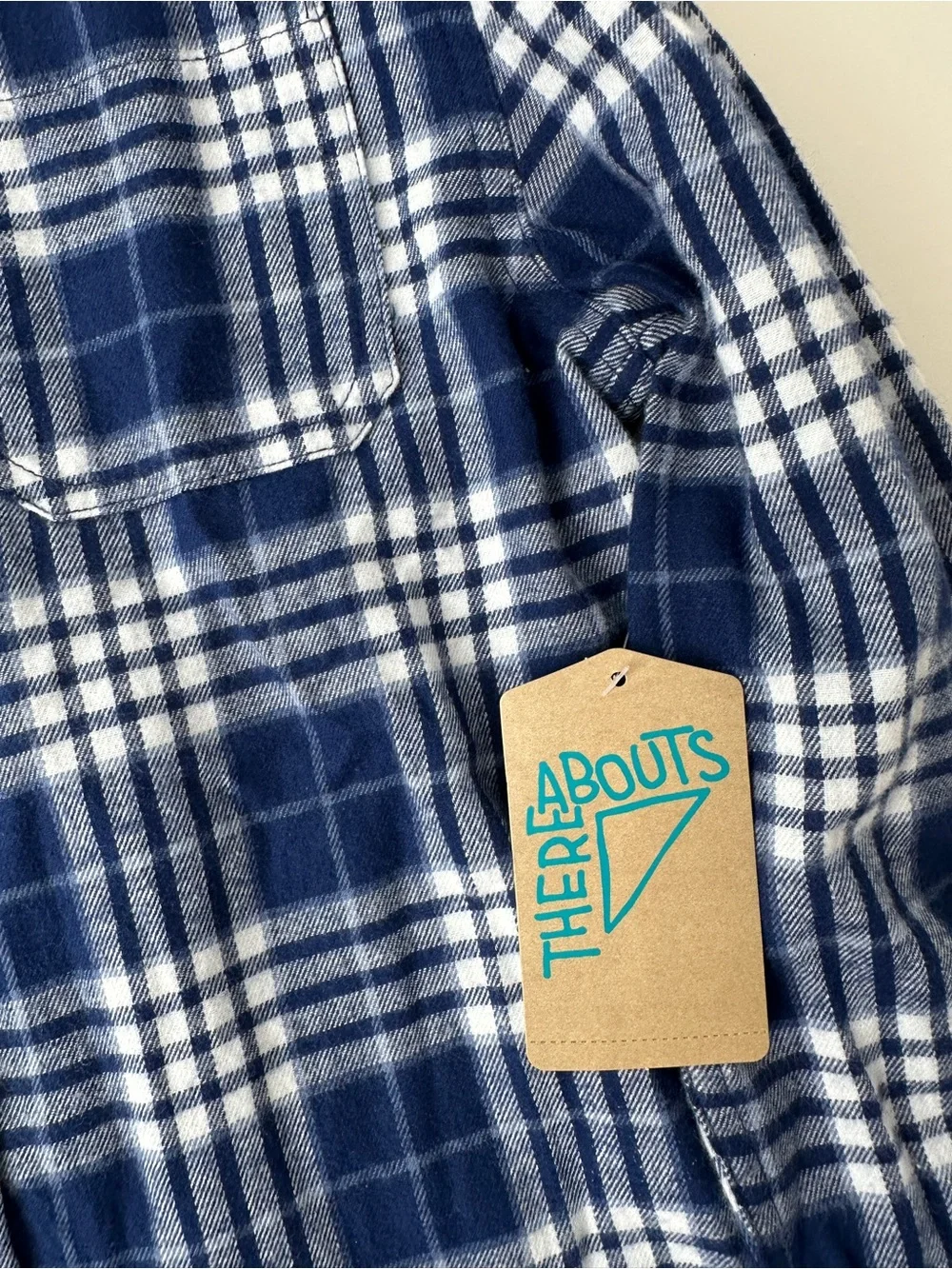 Boys Hooded Flannel Shirt Lot Of 2 Blue Grey Plaid Size S 8 NWT